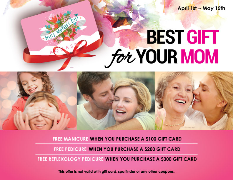 Mother's Day Gift Card Promotion AQUASPA