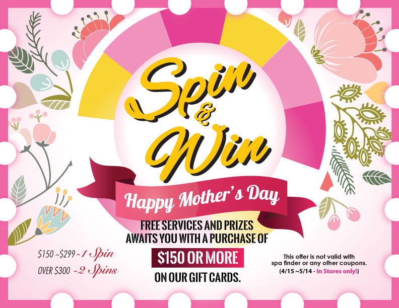 Mother's Day Gift Card Promotion AQUASPA